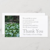 Garden 5 Lotus Sympathy Dank u 2 Bedankkaart (Voorkant / Achterkant)