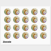Garden Angel Ronde Sticker (Vel)