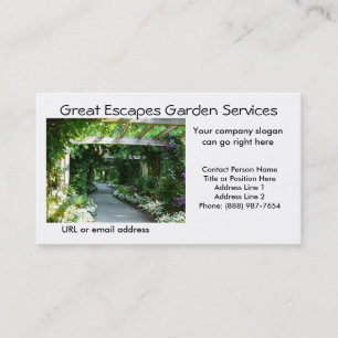 Garden Arbor Walkway Business Card Template Visitekaartje