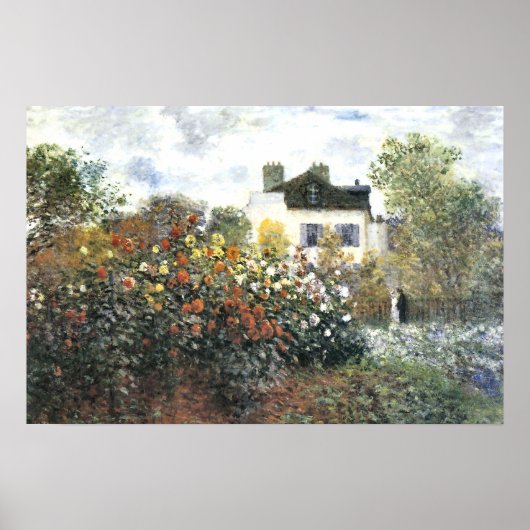 Garden at Argenteuil, Monet, Fine Art Poster (Devant)