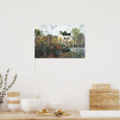 Garden at Argenteuil, Monet, Fine Art Poster (Cuisine)