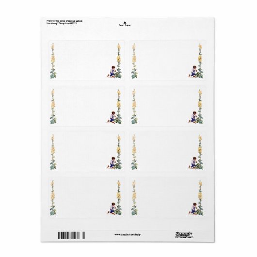 Garden Avery Étiquette (Feuille entière)