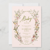 Garden Baby in Bloom Baby shower Invitation (Devant)