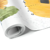 Garden Bee Sunflower Patroon Cadeaupapier (Rol Hoek)