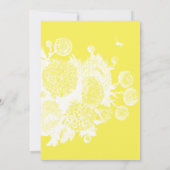 Garden Bee Toile bruiloft uitnodiging (Achterkant)