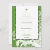 Garden Bee Toile Faire-part de mariage (Devant)