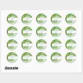 Garden Bee Toile Vert Mariage Favoriser Étiquette (Feuille)