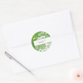 Garden Bee Toile Vert Mariage Favoriser Étiquette (Enveloppe)