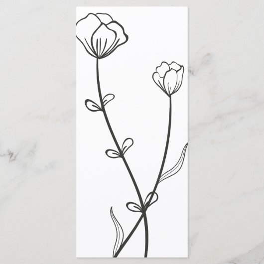 Garden Bee Wedding Menu (Achterkant)