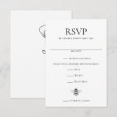 Garden Bee Wedding RSVP Kaartje (Voorkant / Achterkant)