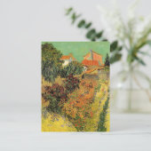 Garden Behind a House van Vincent van Gogh Briefkaart (Staand voorkant)