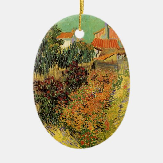 Garden Behind a House van Vincent van Gogh Keramisch Ornament (Voorkant)
