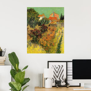 Garden Behind a House van Vincent van Gogh Poster