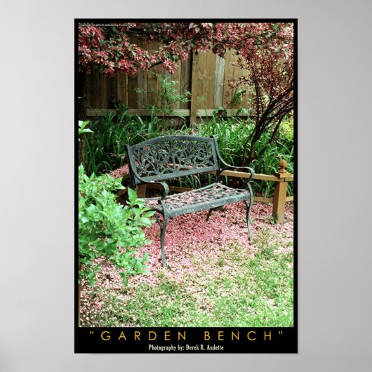 Garden Bench Poster (Voorkant)