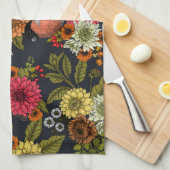 Garden birds and flowers 2 theedoek (Quarter Fold)