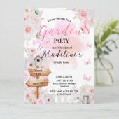 Garden Birthday invitation  Kaart (Staand voorkant)