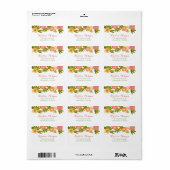 Garden Blooming Flowers Modern Stijlvol Etiket (Full Sheet)