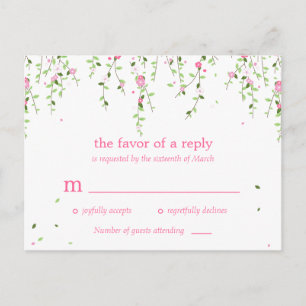 Garden Blooms Wedding RSVP Briefkaart