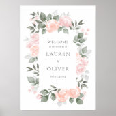 Garden Blooms Wedding Welcome Poster (Voorkant)