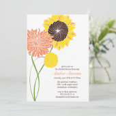 Garden Blossom Shower/Party Invitation Kaart (Staand voorkant)