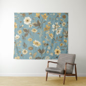 Garden Blue Bloom Wandkleed (In Situ (horizontaal))