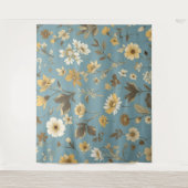 Garden Blue Bloom Wandkleed (Voorkant)