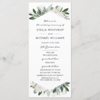 Garden Blush Wedding Programme