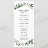 Garden Blush Wedding Programme Programma (Achterkant)