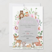 Garden Boho Arch Enchanted Baby shower Invitation (Devant)