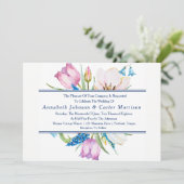 Garden Bouquet Faire-part de mariage Floral (Debout devant)