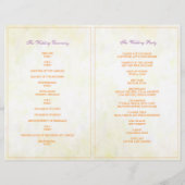 Garden Breeze Floral Mariage Bi Fold Programme (Dos)