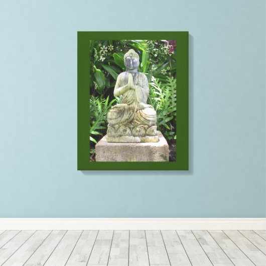 Garden Buddha Canvas Afdruk (Insitu (Houten vloer))