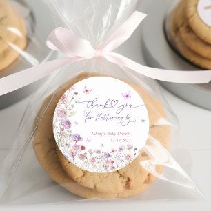 Garden Butterfly Bedankt voor het fladderen door Ronde Sticker