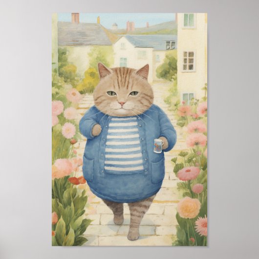 Garden Cat Poster (Voorkant)
