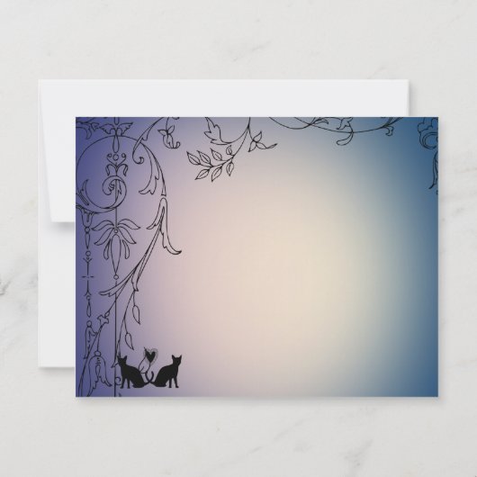 Garden Cats Merci Personnalisé avec enveloppes (Dos)