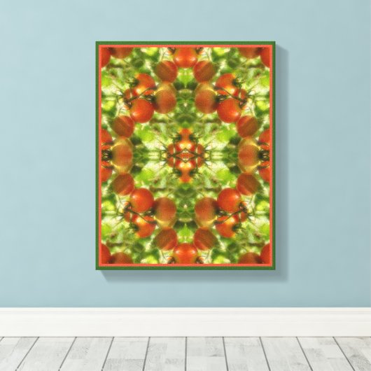 Garden Cherry Tomaten Natuur Abstract Canvas Afdruk (Insitu (Houten vloer))