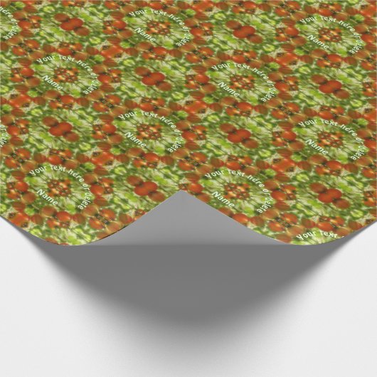 Garden Cherry Tomaten Natuur Gepersonaliseerd Cadeaupapier (Hoek)