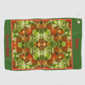 Garden Cherry Tomatoes Abstract gepersonaliseerd Golfhanddoek (Horizontaal)