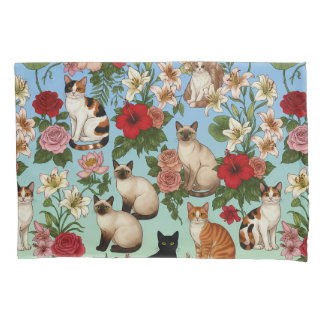 Garden Companions – Floral Cats in Bloom Kussensloop