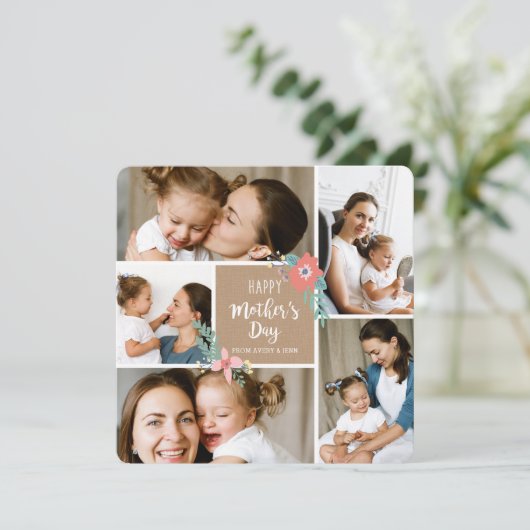 Garden Craft 5 Foto Moederdag Kaart (Staand voorkant)
