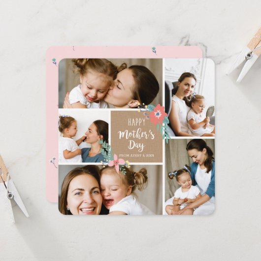 Garden Craft 5 Foto Moederdag Kaart (Voorkant / Achterkant in situ)