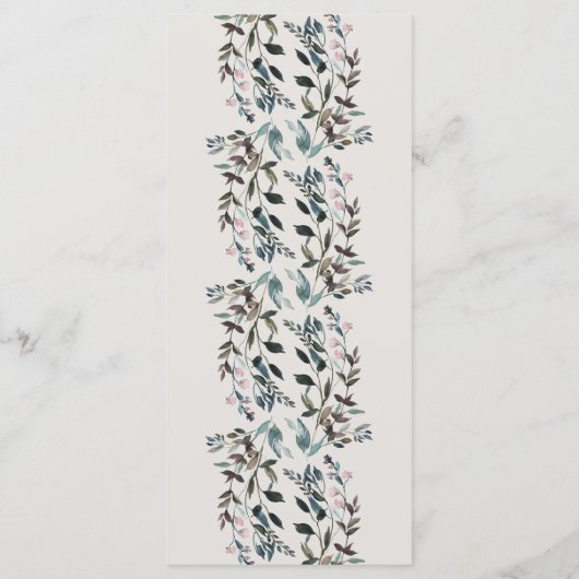 Garden Crest | Eggshell | Monogram bruiloft Menu (Achterkant)