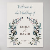 Garden Crest | Eggshell | Welkom bruiloft Poster (Voorkant)