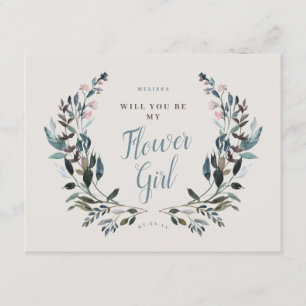 Garden Crest Eierschaal Bruidsmeisje Bloemenmeisje Kaart