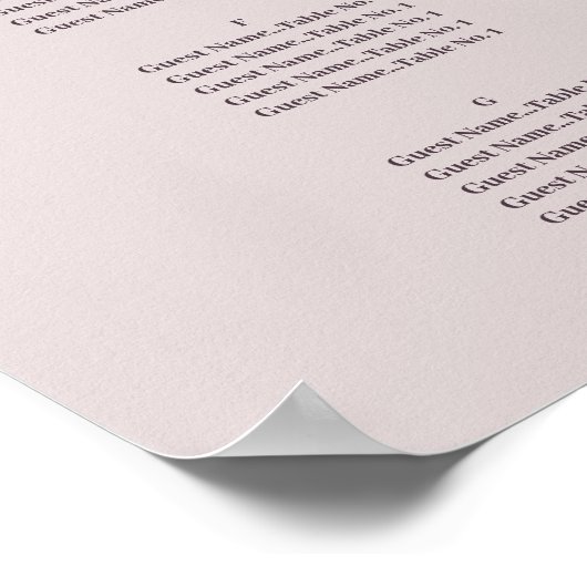 Garden Crest | Mauve-alfabetische zetgrafiek Poster (Hoek)