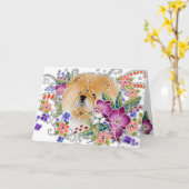 GARDEN DANCE Chow - Cartes d'art de Sandra Miller (Fleur jaune)