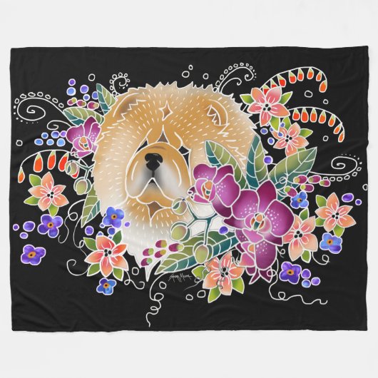 GARDEN DANCE CHOW - Couverture en polaire 3 taille (Devant (Horizontal))