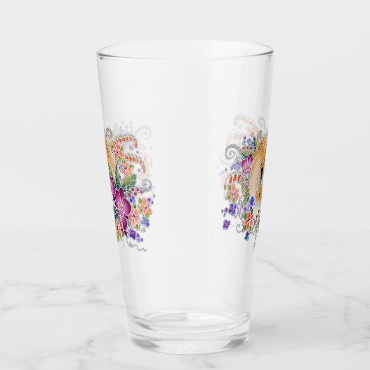 GARDEN DANCE Chow design en verre de 16 oz avant e (Droite)