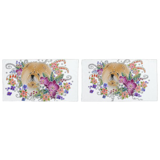 GARDEN DANCE CHOW - KING kussensloop set van 2 (Voorkant-Set)