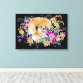 GARDEN DANCE CHOW - Opgerold Canvas Art-paneel Afdruk (Insitu (Houten vloer))